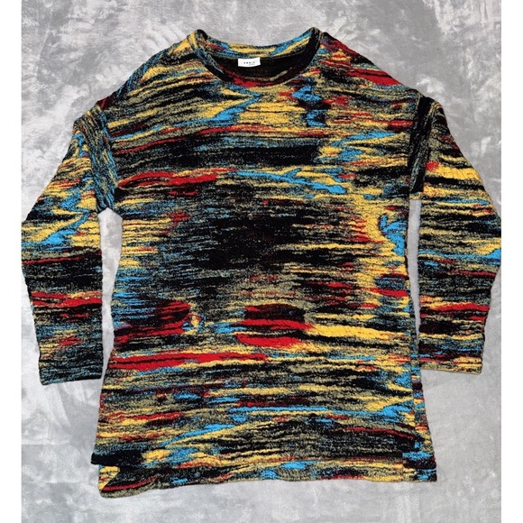 Akris Sweaters - Akris Punto Northern Lights Jacquard Space Dye Ikat Sweater Sweatshirt 8